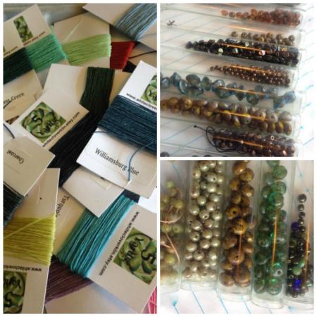 thread and beads choices!