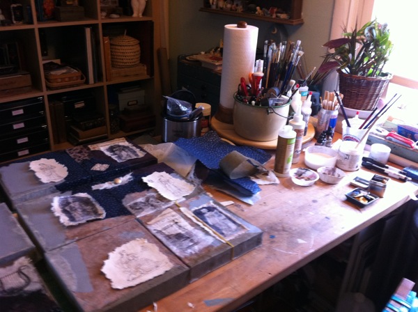 collage work table