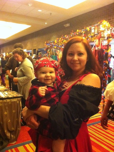 Wench and wee pirate