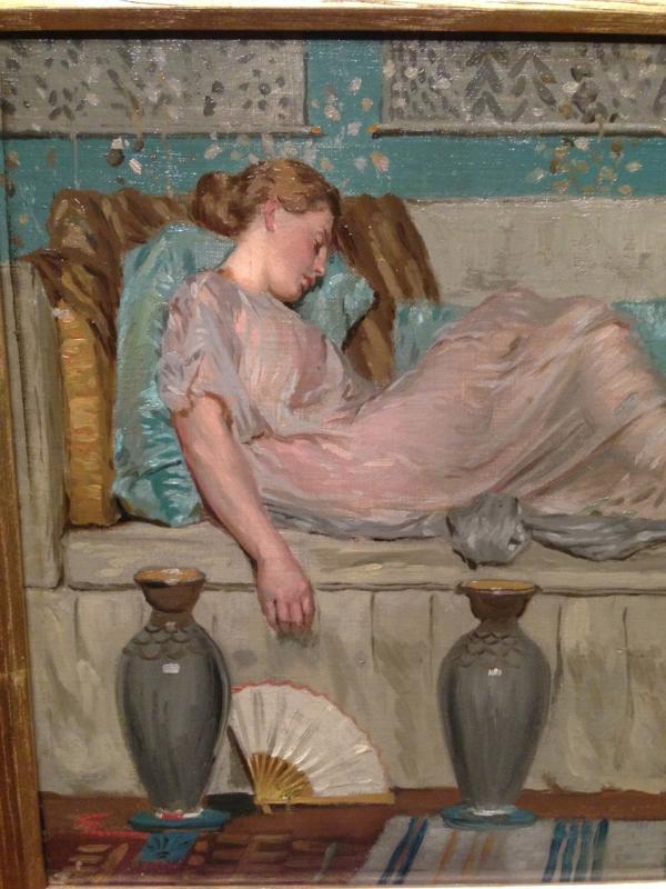 "Two women on a sofa" Albert Moore