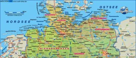 map north Germany
