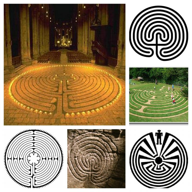 Labyrinth collage Labyrinth collage