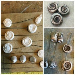 Polymer beads and cones made to match Lesley's focal. 