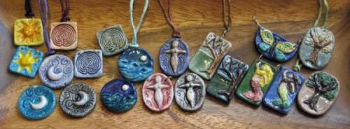 Pendants in tray pendants in a tray