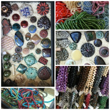 Lisa Peters Art cabs and eye candy beads! 