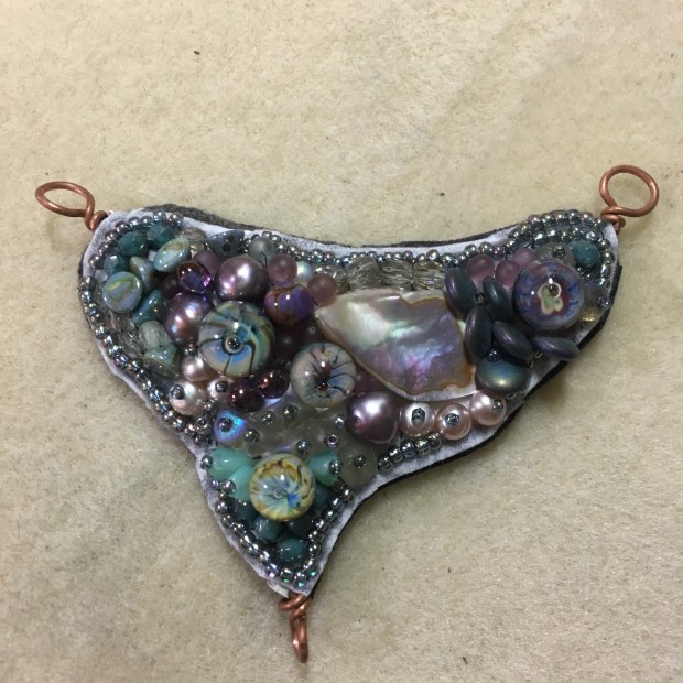 The abalone shell pulled all the colors together... 