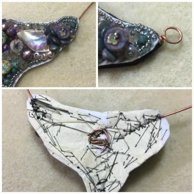 Beading around the wires proved problematic. 